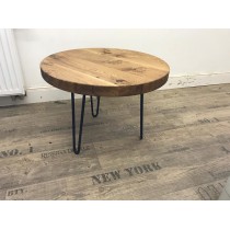 Eiche, runde Tischplatte, verleimt Ø 60cm, Stärke 3 cm mit Fase, geölt 